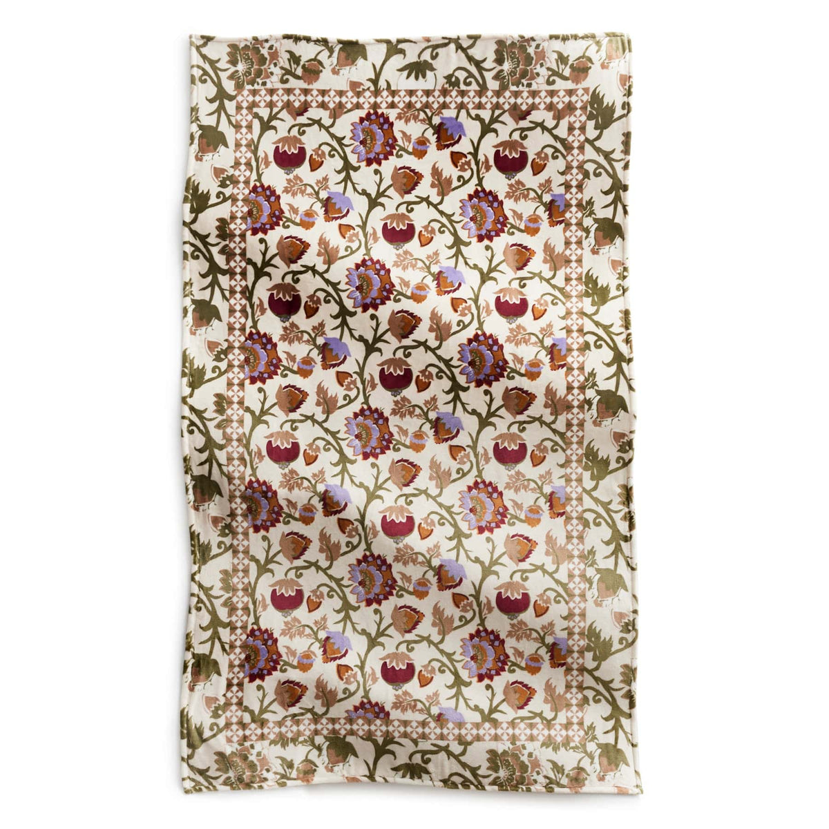 Plush Throw Blanket - Midnight Garden Paisley Antique White - Image 2